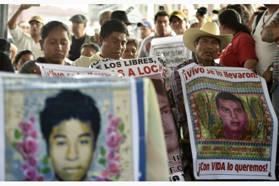 Relatives of the 43 missing students attended a news conference in Mexico City this week to voice their frustration at the official investigation in the case