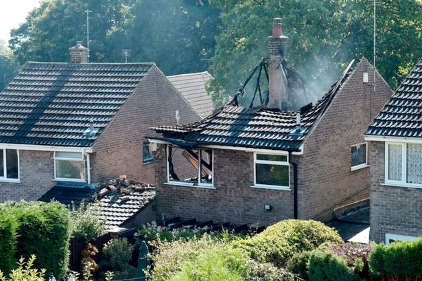 Firefighters and an ambulance crew responded to a major gas explosion in a street in Derbyshire