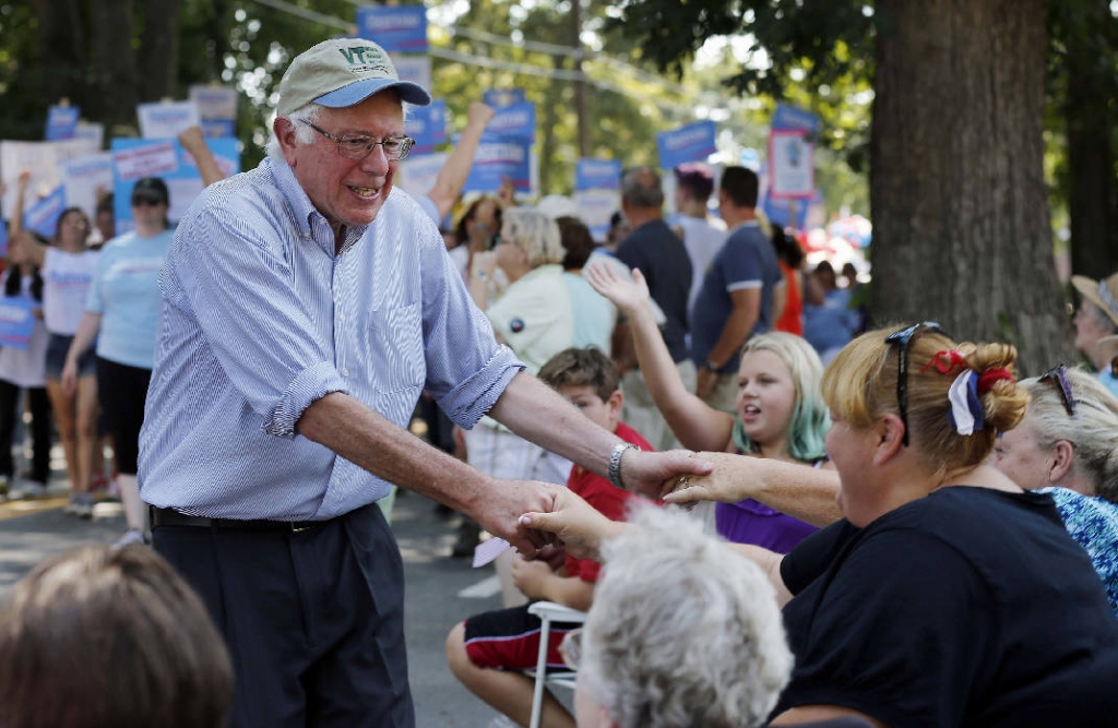 Democratic presidential candidate Bernie Sanders gets grumpy, but voters like