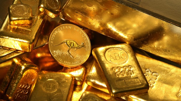 The gold spot price hit $US1156 per ounce as the dollar eased