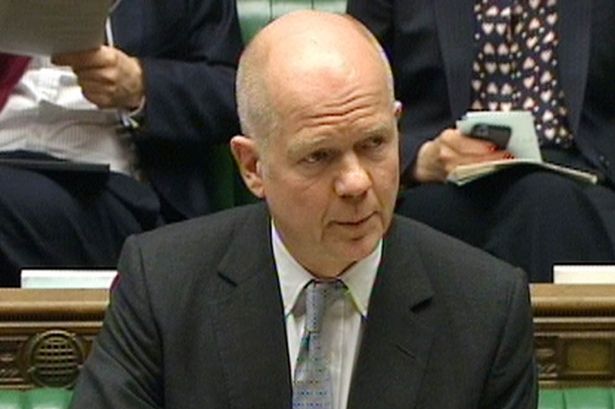 Leader of the House of Commons William Hague speaks during urgent questions on the procedures of the House in the House of Commons London