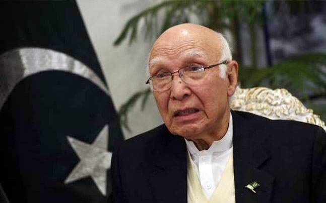 National Security Advisor Sartaj Aziz