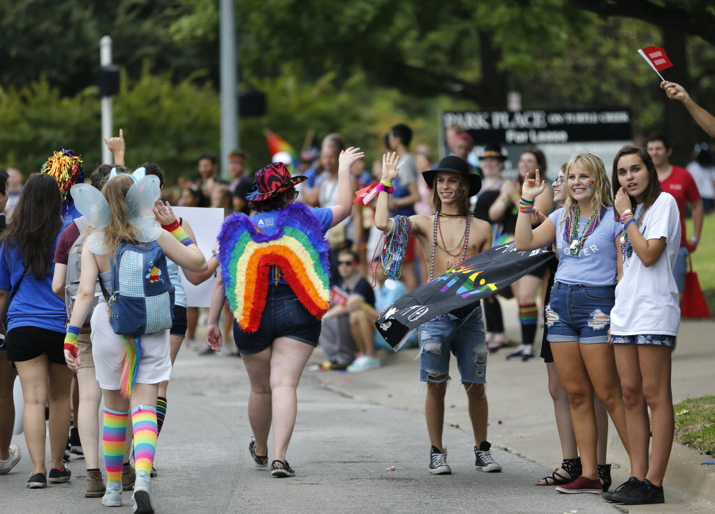 Parade-goers cheered Sunday at the Alan Ross Texas Freedom Parade near Reverchon Park in Dallas