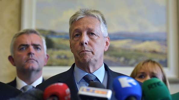 Peter Robinson answers questions after resigning  Charles McQuillan  Getty Images