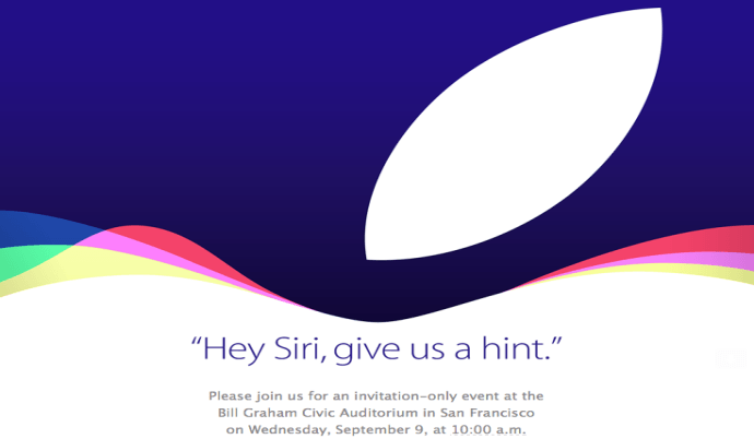 Apple Sends Out Invites for September 9th Media Event with Tagline 'Hey Siri 