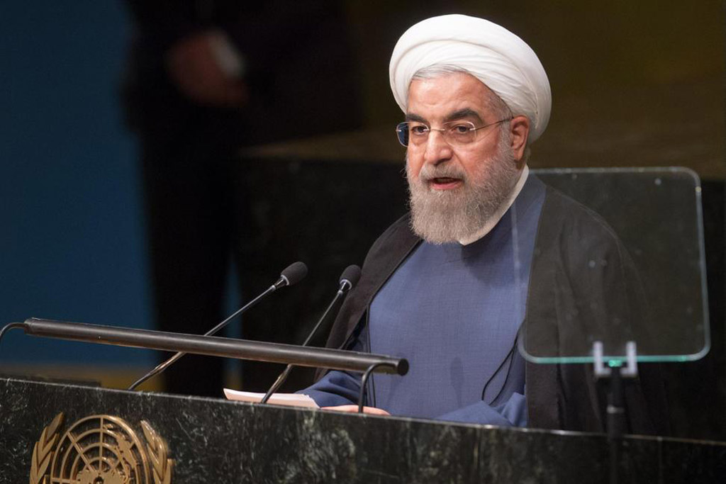 President Hassan Rouhani of Iran addresses the General Assembly. UN