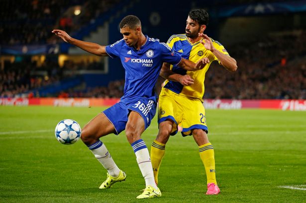 Chelsea's Ruben Loftus Cheek in action with Tel Aviv's Omri Ben Harush