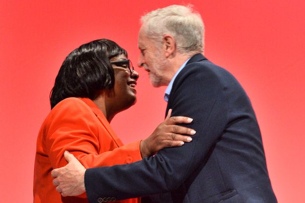 Diane Abbott and Jeremy Corbyn