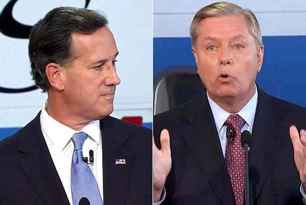 GOP undercard debate Lindsey Graham slams Rick Santorum for suggesting Hispanics aren't American