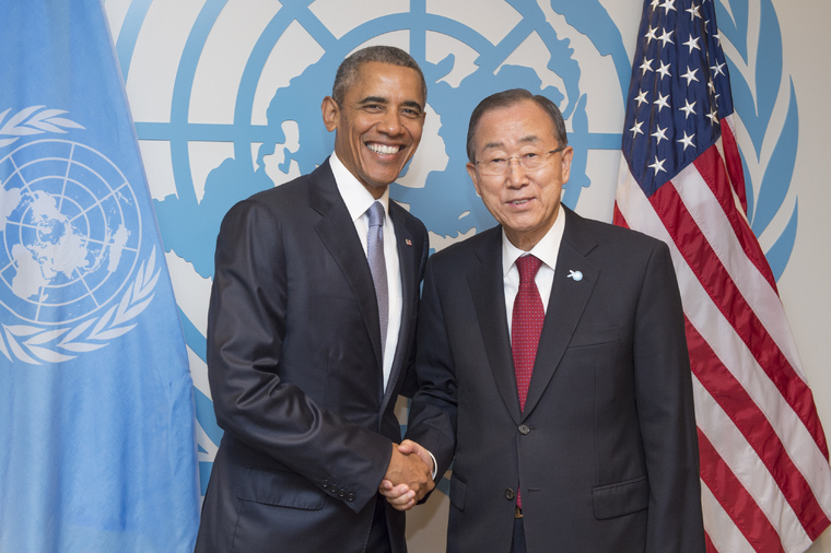 Secretary-General Ban Ki-moon meets with President Barack Obama of the United States. UN