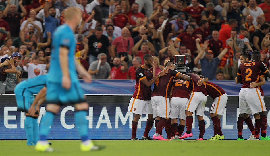 Alessandro Florenzi celebrates his wonder goal with teammates