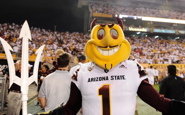 Sparky got a little too rowdy on the sideline last weekend