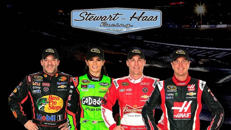 Stewart-Haas Racing full crews of Kevin Harvick Danica Patrick Tony Stewart and Kurt Busch. NASCAR