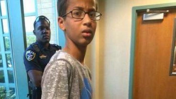 The police handcuffed Ahmed and escorted him out of the Mac Arthur high school in front of his peers with an officer on each arm