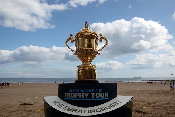 The Rugby World Cup comes to Longsands Tynemouth as it tours the North East