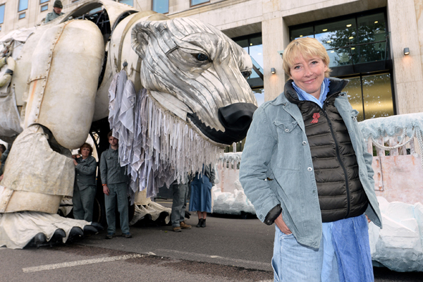 The Sense and Sensibility star joined more than 60 demonstrators