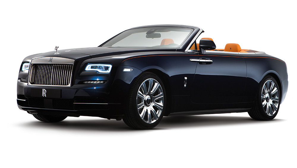 Rolls Royce Dawn Drophead Coupe Front Drivers side- Convertible Down