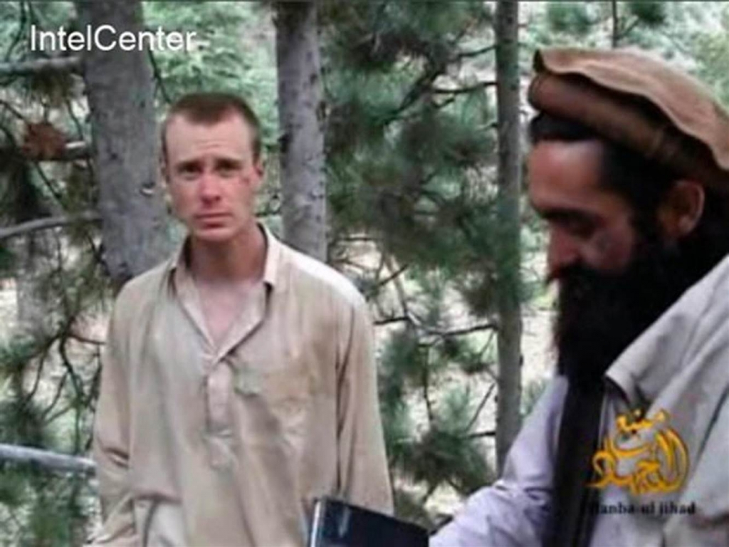 Image Then-captured U.S. Army soldier Bowe Bergdahl with a Taliban commander in a video released by the Taliban in 2010