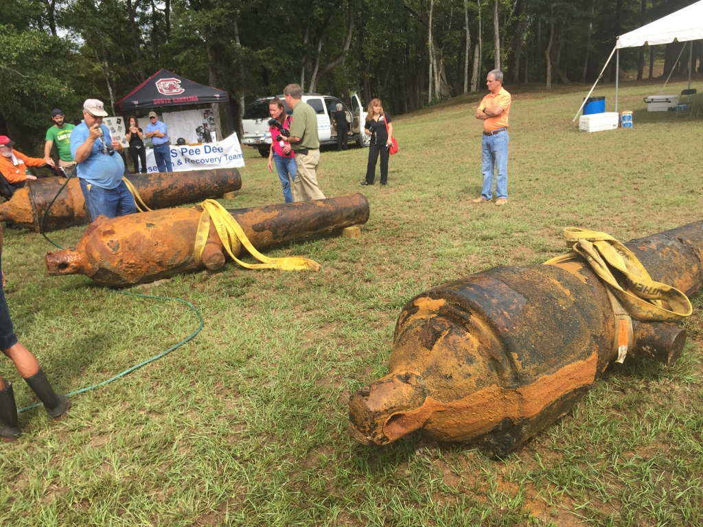 Cannons from C.S.S. Pee Dee recovered from Great Pee Dee River