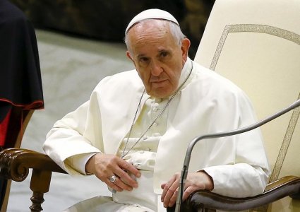 Pope Francis attends a special audience with members of the Parish Evangelisation Cell System in Paul VI hall at the Vatican