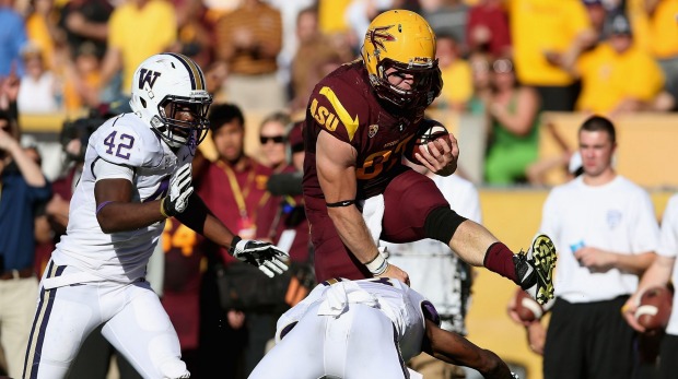 Tight end Chris Coyle in action for the Arizona State Sun Devils