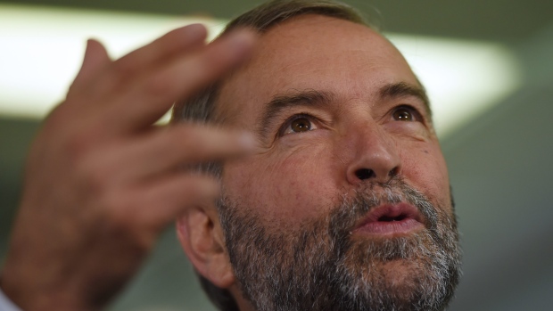 NDP Leader Tom Mulcair began a campaign swing through Atlantic Canada on Monday