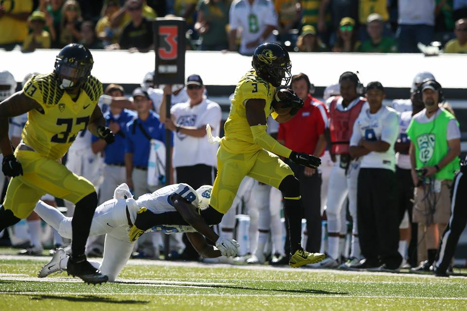 Tyree Robinson with the pick-6 to open the game