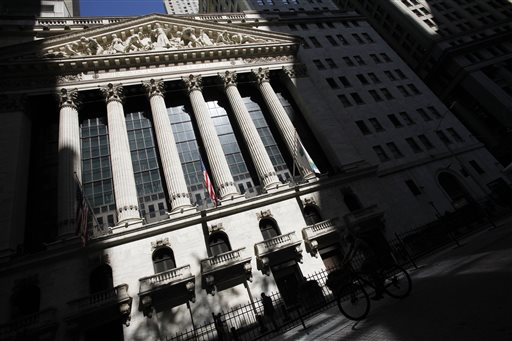 York Stock Exchange in New York. European shares were modestly higher Thursday Sept. 24 2015 as auto stocks bounced back from Volkswagen contagion and investors awaited a speech from the U.S. Federal Re