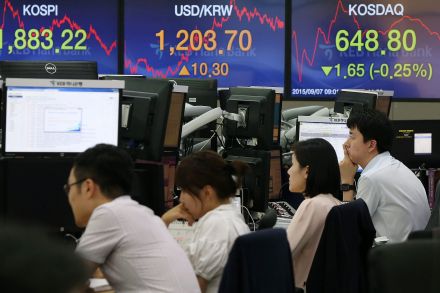 Seoul: Shares falter on foreign selling, won up as markets focus on Fed