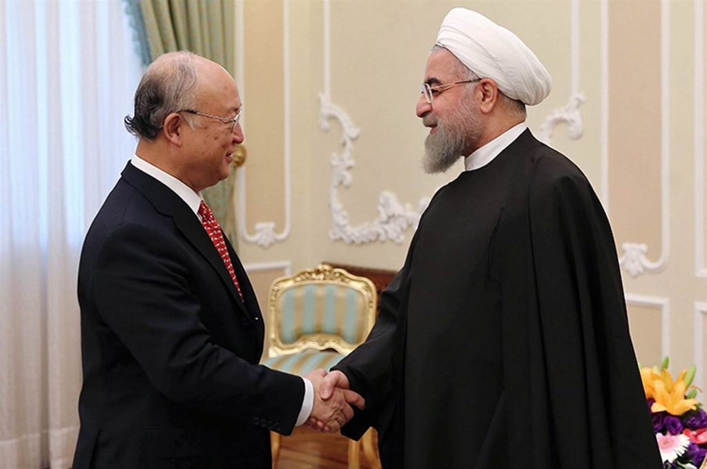 Image International Atomic Energy Agency chief Yukiya Amano in Tehran