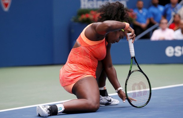 Down and out Serena Williams bounced from U.S. Open