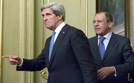 US Secretary of State John Kerry with his Russian counterpart Sergey Lavrov