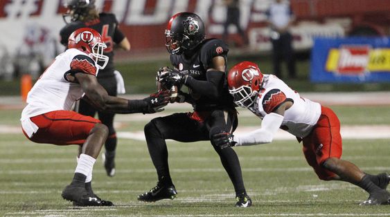 Paul right defends against Fresno State wide receiver Da'Mari Scott during the first half of an NCAA college football game in Fresno Calif. Saturday Sept. 19 2015