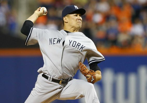 Masahiro Tanaka of the New York Yankees pitches