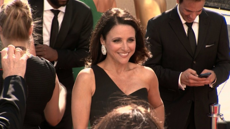 Julia Louis Dreyfus on the red carpet of the 67th Emmy Awards in Los Angeles