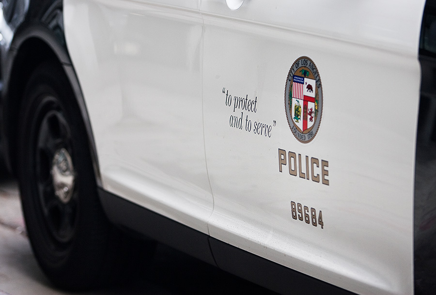 A Los Angeles Police Department cruiser