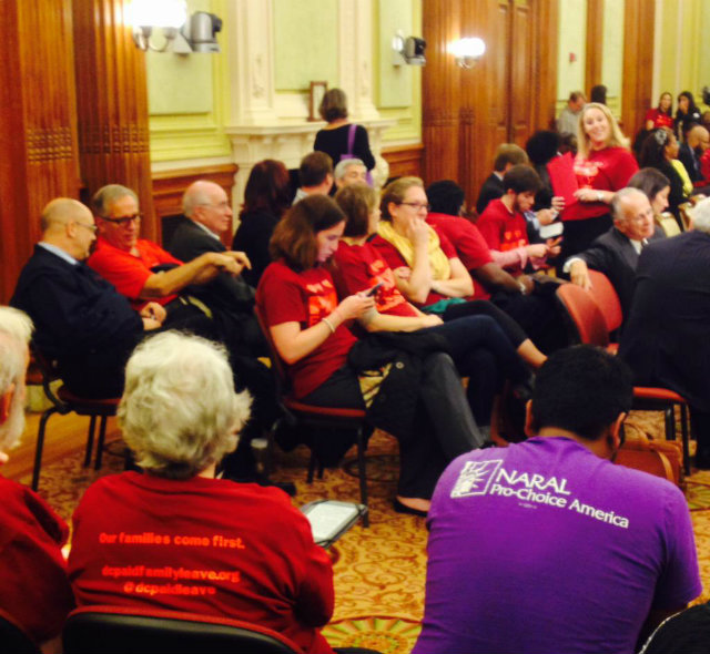 A group headed down to the Council to show support for the bill