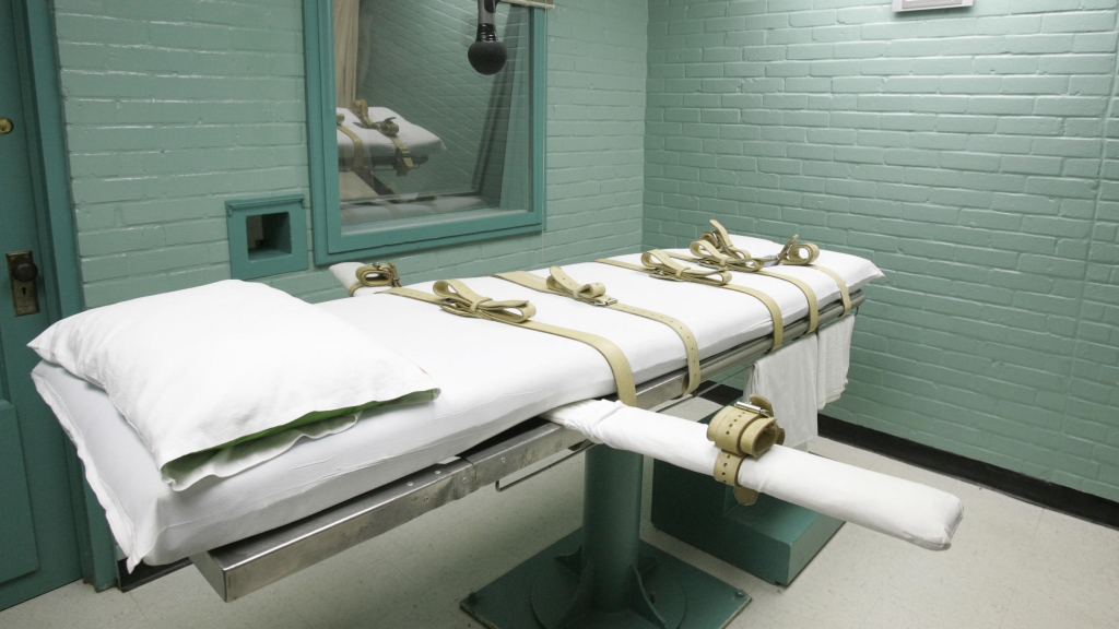 A gurney in Huntsville Texas where prisoners are executed. The death penalty was at the Supreme Court again Wednesday