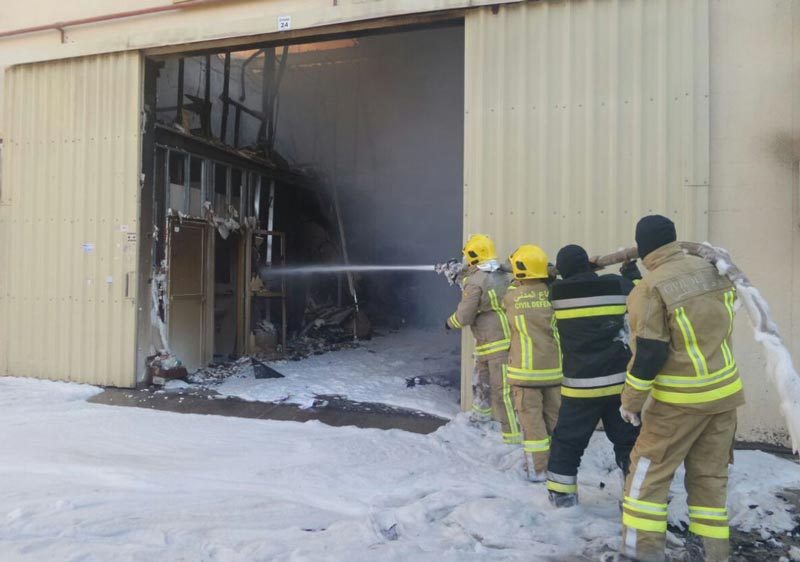 A warehouse in Sharjah was gutted when a fire broke out on Wednesday late afternoon