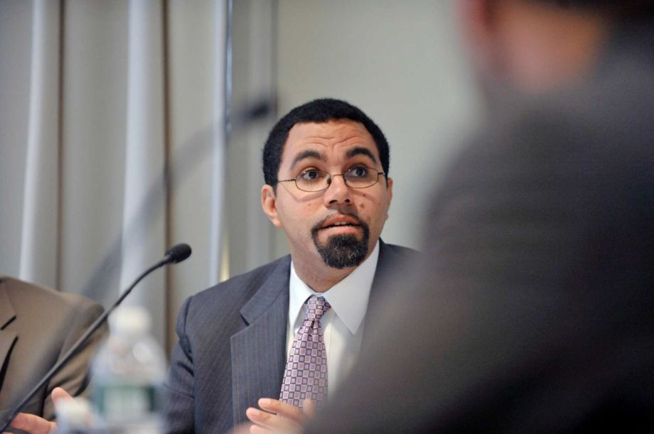 New York State Education Commissioner John King takes part in a Board of Regents meeting at the State Education building on Monday Dec. 15 2014 in Albany N.Y