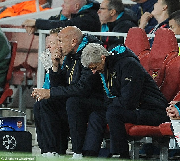 Arsene Wenger cannot bear to look as Arsenal lose to Olympiacos and two thirds of our readers blame him