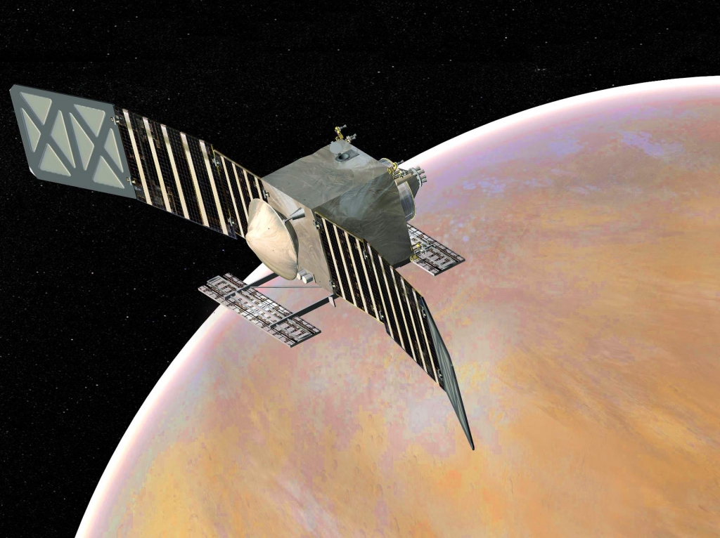 Artist’s concept of NASA’s VERITAS spacecraft. Image credit NASA  JPL-Caltech