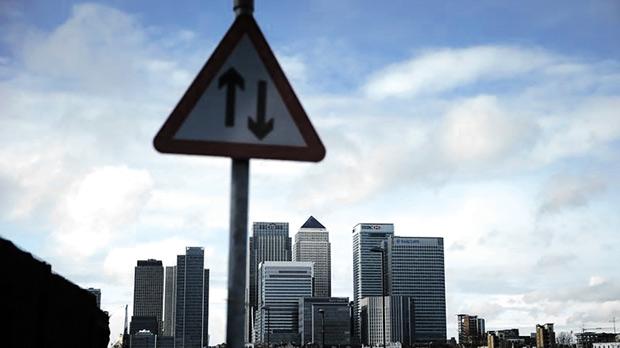 The Canary Wharf financial district in east London