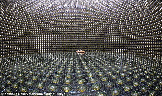 The enormous underground Super Kamiokande detector in Japan has been one of the key pieces of equipment to help prove that neutrinos have mass. It was experiments using this that enabled Professor Kajita to make the discovery that won him a sha