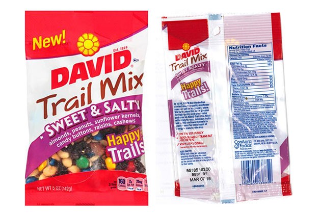 ConAgra Foods reports voluntarily recall of DAVID Trail Mix Sweet & Salty flavor