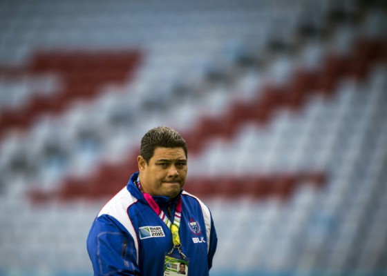 AFP  File  Lionel BonaventureSamoa's head coach Stephen Betham takes part in the captain's run training session at Villa park stadium in Birmingham