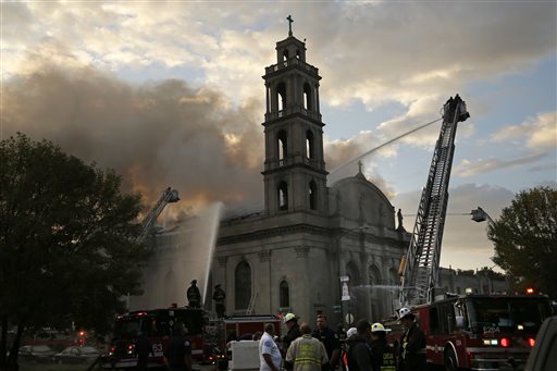 Extra-alarm fire at nearly century-old church in Woodlawn