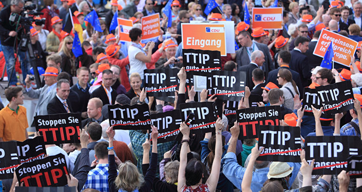 Anti-TTIP Flashmob in Hamburg Germany