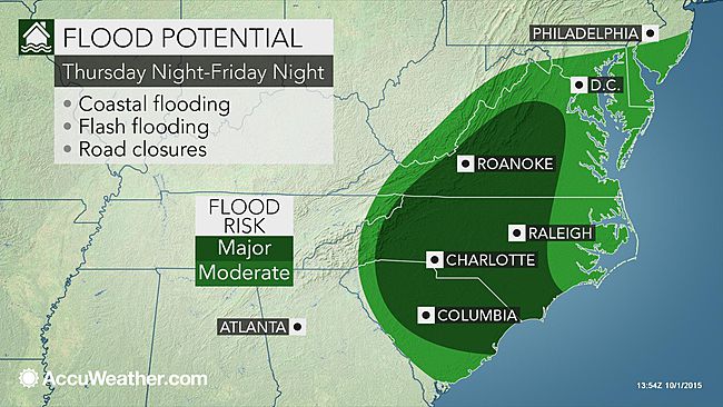 Flood threat for the U.S. east