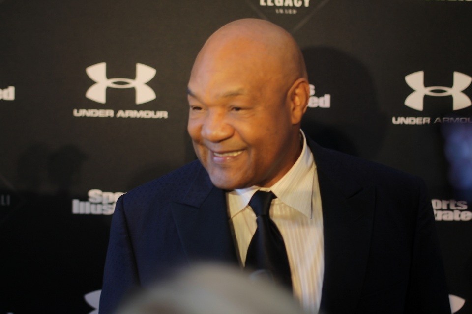 Former Ali boxing opponent George Foreman. He was speaker at ceremony